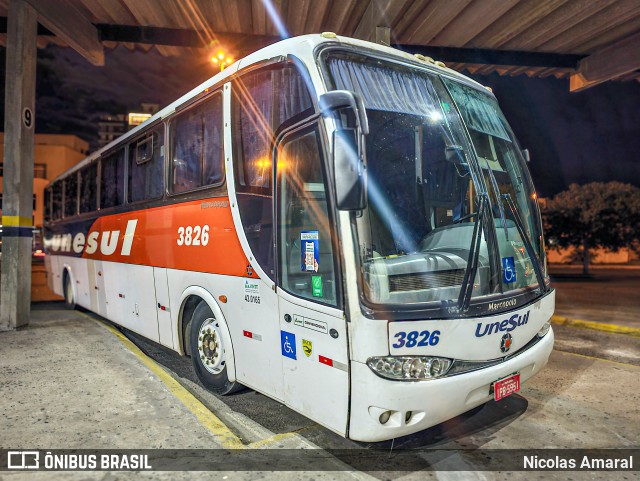 Unesul de Transportes 3826 na cidade de Capão da Canoa, Rio Grande do Sul, Brasil, por Nicolas Amaral. Número da foto: #13045789.