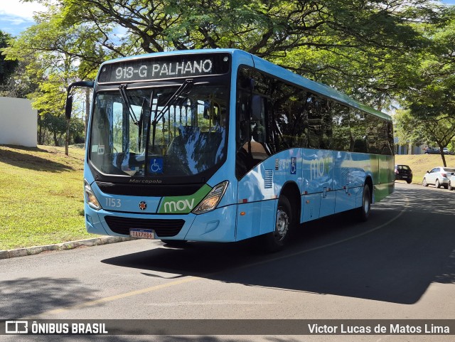 TCGL - Transportes Coletivos Grande Londrina 1153 na cidade de Londrina, Paraná, Brasil, por Victor Lucas de Matos Lima. Número da foto: #13044025.