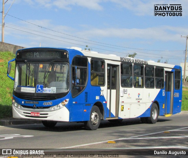 Onicamp Transporte Coletivo 4869 na cidade de Campinas, São Paulo, Brasil, por Danilo Augusto. Número da foto: #13047192.