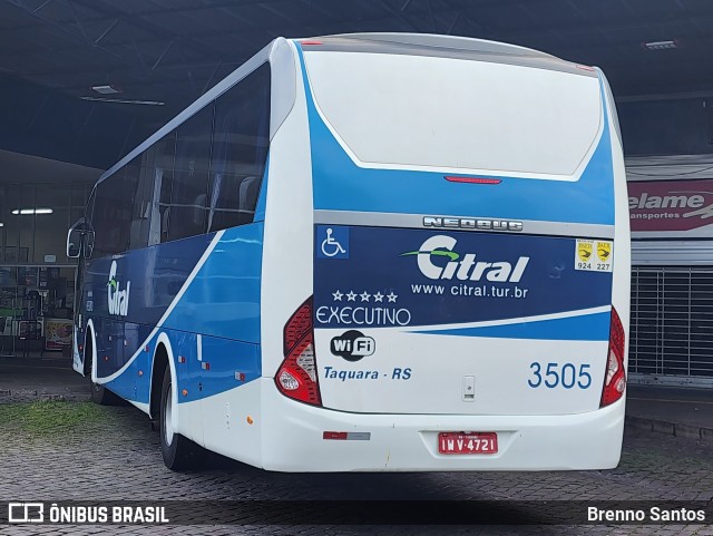 Citral Transporte e Turismo 3505 na cidade de Caxias do Sul, Rio Grande do Sul, Brasil, por Brenno Santos. Número da foto: #13047255.