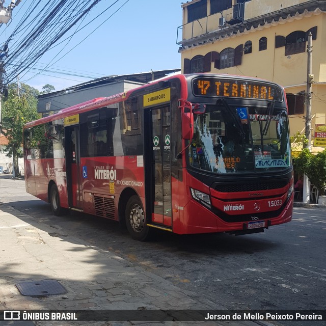 Viação Araçatuba 1.5.033 na cidade de Niterói, Rio de Janeiro, Brasil, por Jerson de Mello Peixoto Pereira. Número da foto: #13048870.