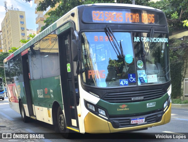 Viação Nossa Senhora de Lourdes B58072 na cidade de Rio de Janeiro, Rio de Janeiro, Brasil, por Vinicius Lopes. Número da foto: #13047490.