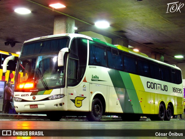 Empresa Gontijo de Transportes 16035 na cidade de Belo Horizonte, Minas Gerais, Brasil, por César Ônibus. Número da foto: #13049470.