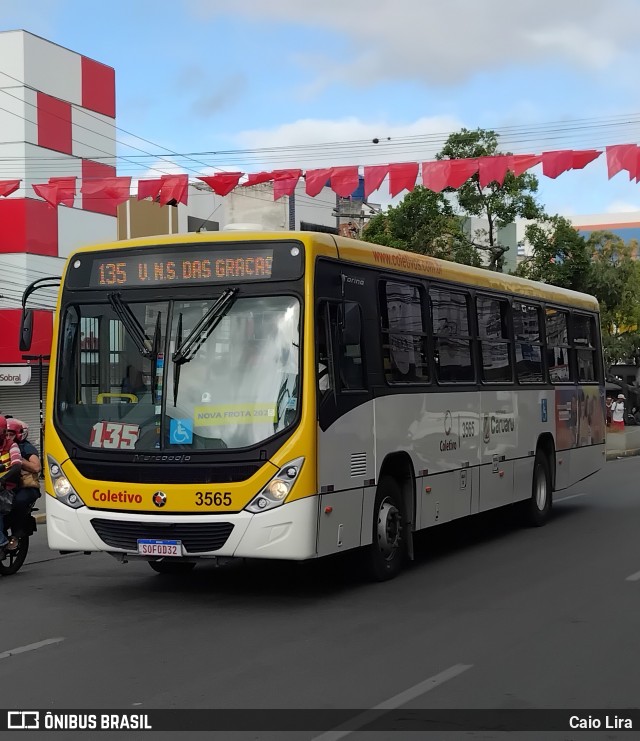 Coletivo Transportes 3565 na cidade de Caruaru, Pernambuco, Brasil, por Caio Lira. Número da foto: #13048944.
