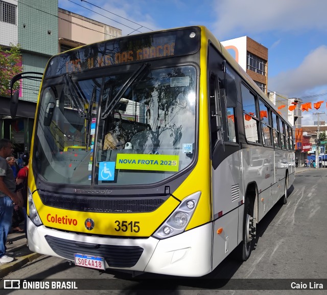 Coletivo Transportes 3515 na cidade de Caruaru, Pernambuco, Brasil, por Caio Lira. Número da foto: #13048945.