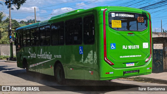 Transportes Santo Antônio RJ 161.078 na cidade de Duque de Caxias, Rio de Janeiro, Brasil, por Iure Santanna. Número da foto: #13047951.