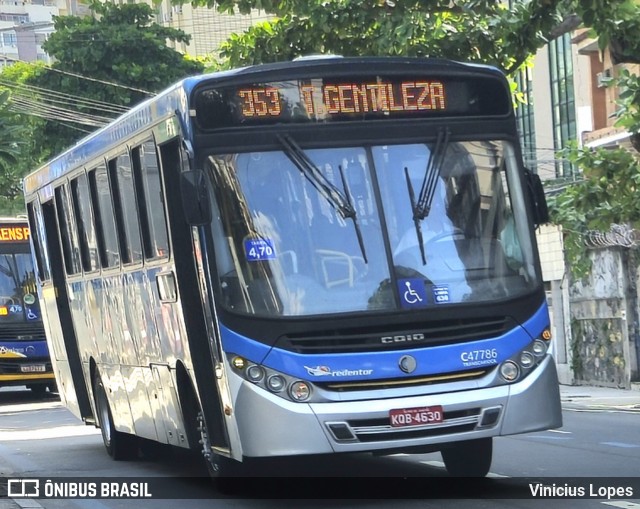 Viação Redentor C47786 na cidade de Rio de Janeiro, Rio de Janeiro, Brasil, por Vinicius Lopes. Número da foto: #13047492.