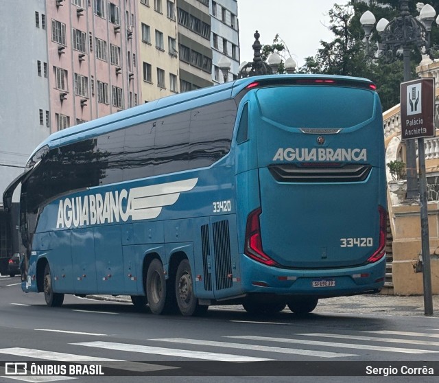 Viação Águia Branca 33420 na cidade de Vitória, Espírito Santo, Brasil, por Sergio Corrêa. Número da foto: #13047161.