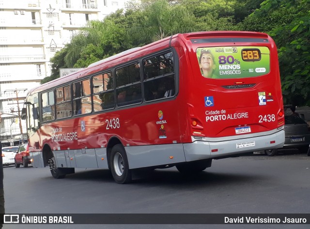 Restinga Transportes Coletivos 2438 na cidade de Porto Alegre, Rio Grande do Sul, Brasil, por David Verissimo Jsauro. Número da foto: #13047943.