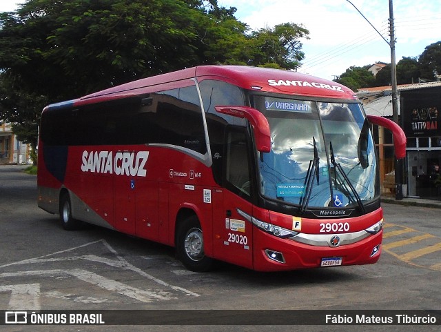 Viação Santa Cruz 29020 na cidade de Três Corações, Minas Gerais, Brasil, por Fábio Mateus Tibúrcio. Número da foto: #13047018.
