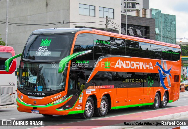 Empresa de Transportes Andorinha 7163 na cidade de Barueri, São Paulo, Brasil, por Rafael Cota. Número da foto: #13050827.