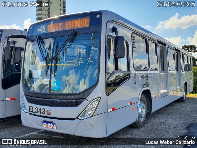 Auto Viação São José dos Pinhais EL343 na cidade de Curitiba, Paraná, Brasil, por Lucas Weber Calizario. Número da foto: #13050847.