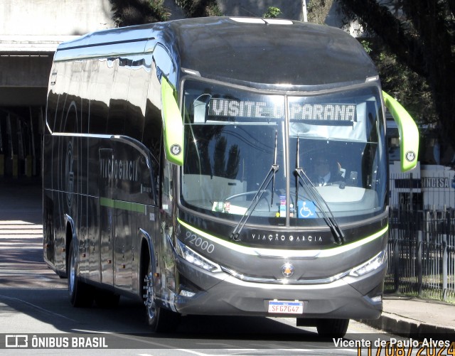 Viação Garcia 92000 na cidade de Curitiba, Paraná, Brasil, por Vicente de Paulo Alves. Número da foto: #13051371.