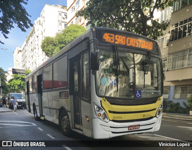 Real Auto Ônibus A41006 na cidade de Rio de Janeiro, Rio de Janeiro, Brasil, por Vinicius Lopes. Número da foto: #13051559.