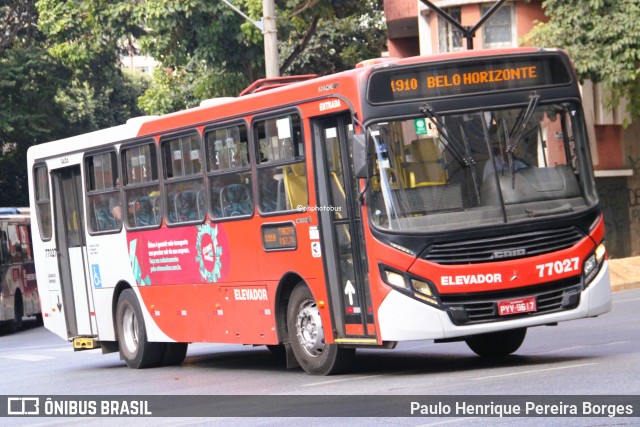 Eldorado Transportes 77027 na cidade de Belo Horizonte, Minas Gerais, Brasil, por Paulo Henrique Pereira Borges. Número da foto: #13051798.