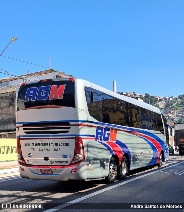 AGM Transportes e Turismo 1000 na cidade de Santos, São Paulo, Brasil, por Andre Santos de Moraes. Número da foto: #13052194.