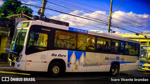 Viação Rio Ouro 2.008 na cidade de São Gonçalo, Rio de Janeiro, Brasil, por Icaro Vicente brandao. Número da foto: #13051599.