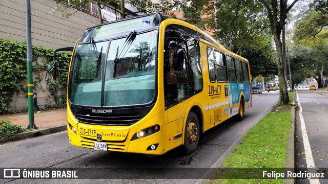 Consorcio Express S.A.S. - Transmilenio Z10-4779 na cidade de Bogotá, Colômbia, por Felipe Rodriguez. Número da foto: #13049871.
