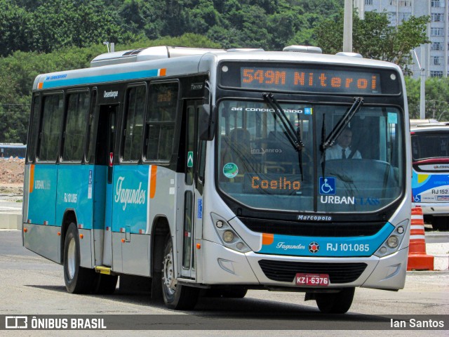 Auto Ônibus Fagundes RJ 101.085 na cidade de Niterói, Rio de Janeiro, Brasil, por Ian Santos. Número da foto: #13051153.