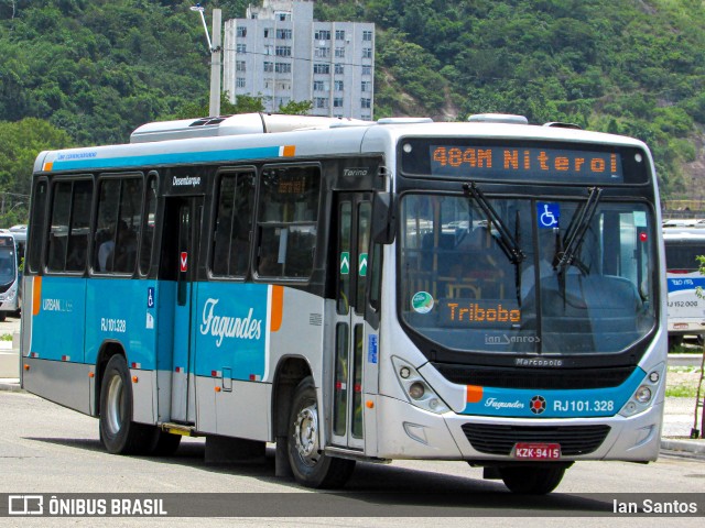Auto Ônibus Fagundes RJ 101.328 na cidade de Niterói, Rio de Janeiro, Brasil, por Ian Santos. Número da foto: #13051132.
