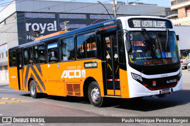 Viação Cidade do Aço RJ 174.222 na cidade de Volta Redonda, Rio de Janeiro, Brasil, por Paulo Henrique Pereira Borges. Número da foto: #13052050.