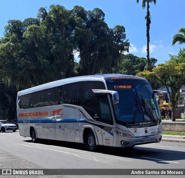 Viação Piracicabana 7034 na cidade de Santos, São Paulo, Brasil, por Andre Santos de Moraes. Número da foto: #13052279.