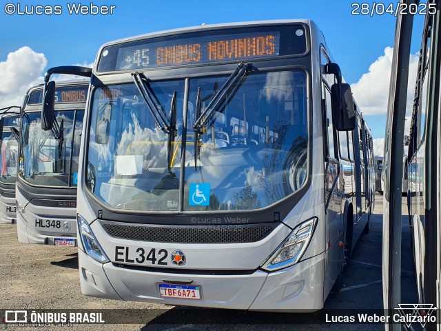 Auto Viação São José dos Pinhais EL342 na cidade de Curitiba, Paraná, Brasil, por Lucas Weber Calizario. Número da foto: #13050845.