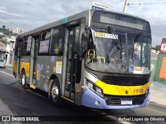 Transunião Transportes 3 6522 na cidade de São Paulo, São Paulo, Brasil, por Rafael Lopes de Oliveira. Número da foto: #13050194.