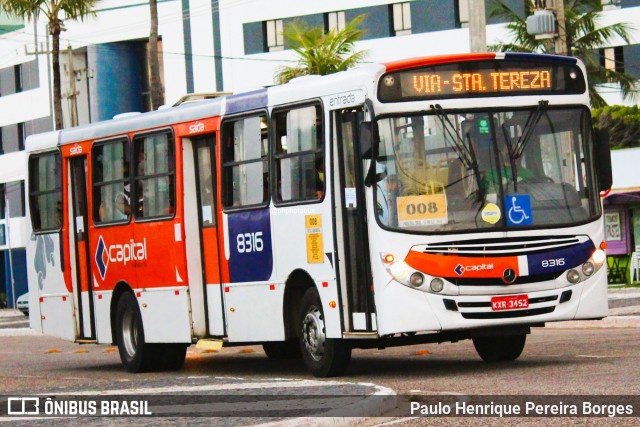Capital Transportes 8316 na cidade de Aracaju, Sergipe, Brasil, por Paulo Henrique Pereira Borges. Número da foto: #13054360.