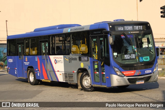 ATT - Alto Tietê Transportes 47.034 na cidade de São Paulo, São Paulo, Brasil, por Paulo Henrique Pereira Borges. Número da foto: #13054347.