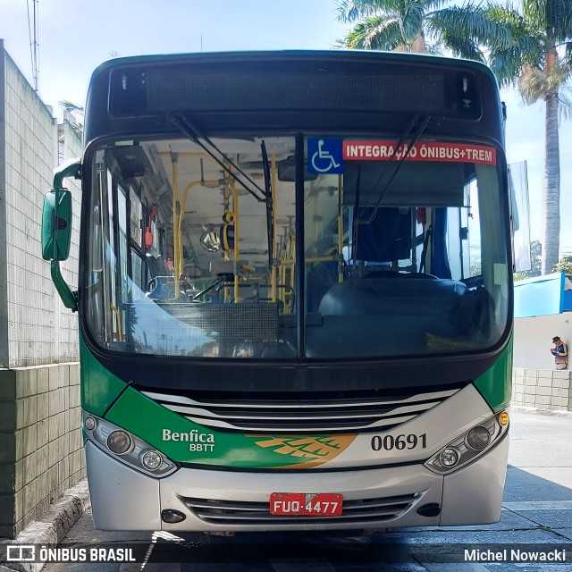 BBTT - Benfica Barueri Transporte e Turismo 00691 na cidade de Jandira, São Paulo, Brasil, por Michel Nowacki. Número da foto: #13055516.