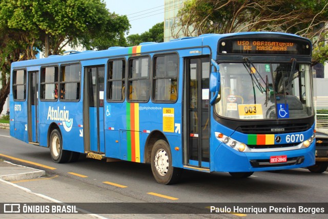 Viação Atalaia Transportes 6070 na cidade de Aracaju, Sergipe, Brasil, por Paulo Henrique Pereira Borges. Número da foto: #13054355.
