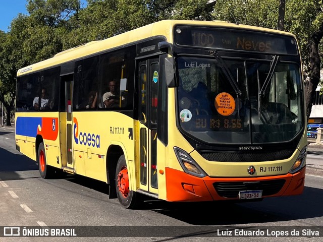 Coesa Transportes RJ 117.111 na cidade de Rio de Janeiro, Rio de Janeiro, Brasil, por Luiz Eduardo Lopes da Silva. Número da foto: #13055971.