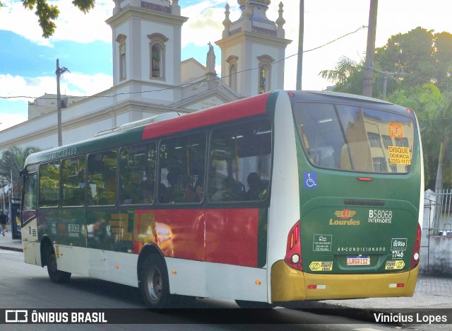 Viação Nossa Senhora de Lourdes B58068 na cidade de Rio de Janeiro, Rio de Janeiro, Brasil, por Vinicius Lopes. Número da foto: #13058442.