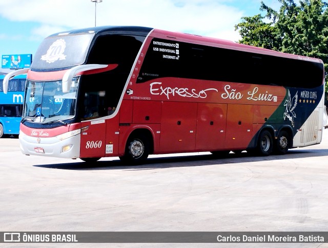 Expresso São Luiz 8060 na cidade de Goiânia, Goiás, Brasil, por Carlos Daniel Moreira Batista. Número da foto: #13057528.