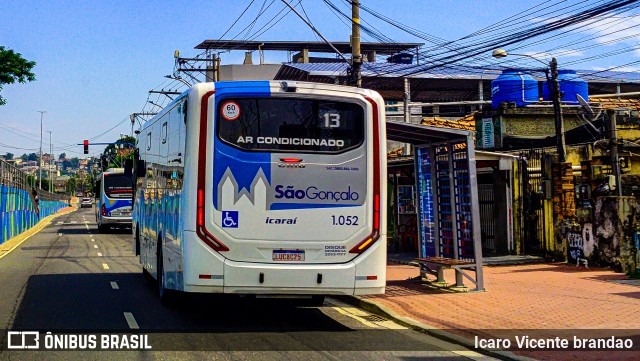 Icaraí Auto Transportes 1.052 na cidade de São Gonçalo, Rio de Janeiro, Brasil, por Icaro Vicente brandao. Número da foto: #13058094.