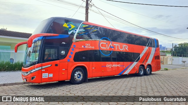 Cia Tur Turismo 023 na cidade de Guaratuba, Paraná, Brasil, por Paulobuss  Guaratuba. Número da foto: #13058885.