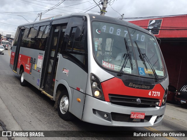 Pêssego Transportes 4 7278 na cidade de São Paulo, São Paulo, Brasil, por Rafael Lopes de Oliveira. Número da foto: #13057575.