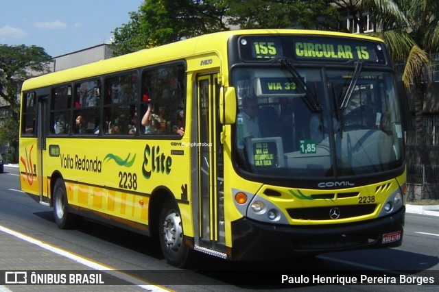 Viação Elite 2238 na cidade de Volta Redonda, Rio de Janeiro, Brasil, por Paulo Henrique Pereira Borges. Número da foto: #13058505.