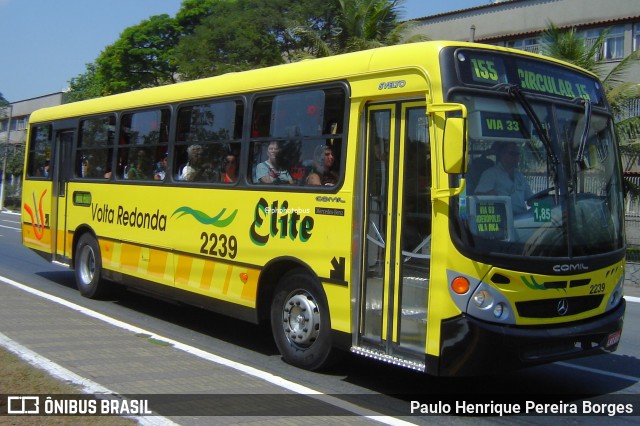 Viação Elite 2239 na cidade de Volta Redonda, Rio de Janeiro, Brasil, por Paulo Henrique Pereira Borges. Número da foto: #13058510.