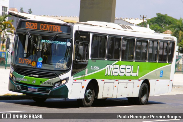 Transportes Mageli RJ 167.064 na cidade de Rio de Janeiro, Rio de Janeiro, Brasil, por Paulo Henrique Pereira Borges. Número da foto: #13058737.