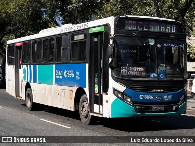 Transportes Campo Grande D53621 na cidade de Rio de Janeiro, Rio de Janeiro, Brasil, por Luiz Eduardo Lopes da Silva. Número da foto: #13055970.