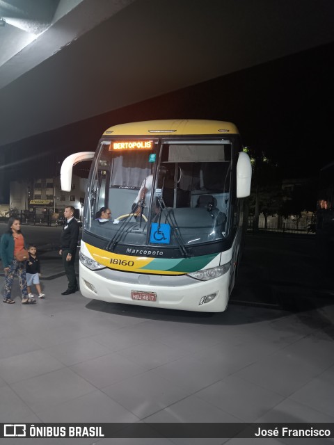 Empresa Gontijo de Transportes 18160 na cidade de Governador Valadares, Minas Gerais, Brasil, por José Francisco. Número da foto: #13009166.