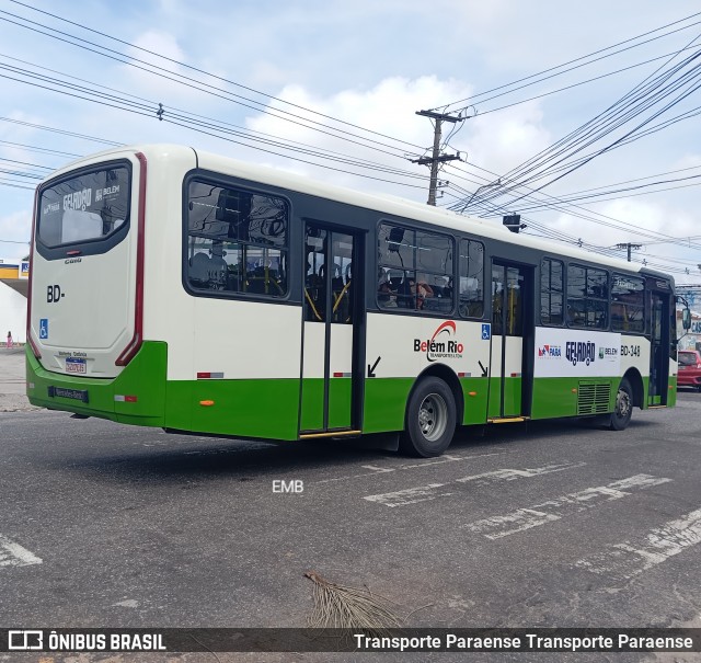 Belém Rio Transportes BD-348 na cidade de Belém, Pará, Brasil, por Transporte Paraense. Número da foto: #13009747.