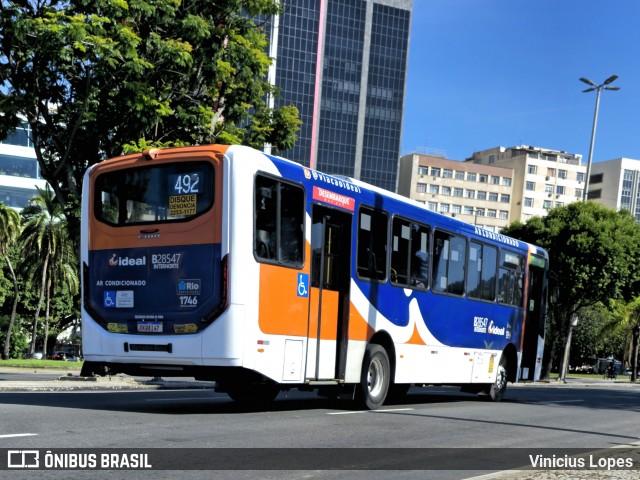 Viação Ideal B28547 na cidade de Rio de Janeiro, Rio de Janeiro, Brasil, por Vinicius Lopes. Número da foto: #13009445.
