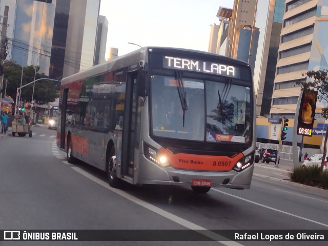 TRANSPPASS - Transporte de Passageiros 8 0507 na cidade de São Paulo, São Paulo, Brasil, por Rafael Lopes de Oliveira. Número da foto: #13008746.