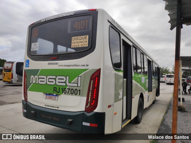 Transportes Mageli RJ 167.001 na cidade de Rio de Janeiro, Rio de Janeiro, Brasil, por Walace dos Santos. Número da foto: #13010337.