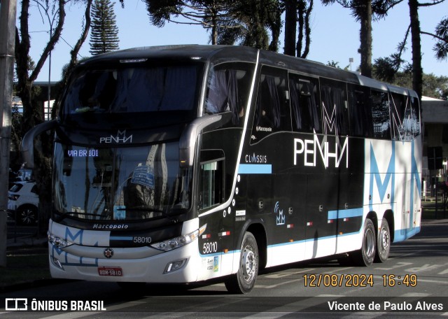Empresa de Ônibus Nossa Senhora da Penha 58010 na cidade de Curitiba, Paraná, Brasil, por Vicente de Paulo Alves. Número da foto: #13008697.