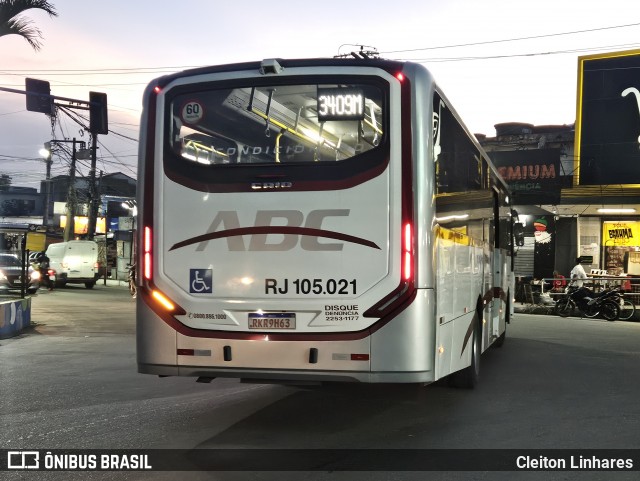 Auto Viação ABC RJ 105.021 na cidade de São Gonçalo, Rio de Janeiro, Brasil, por Cleiton Linhares. Número da foto: #13008842.
