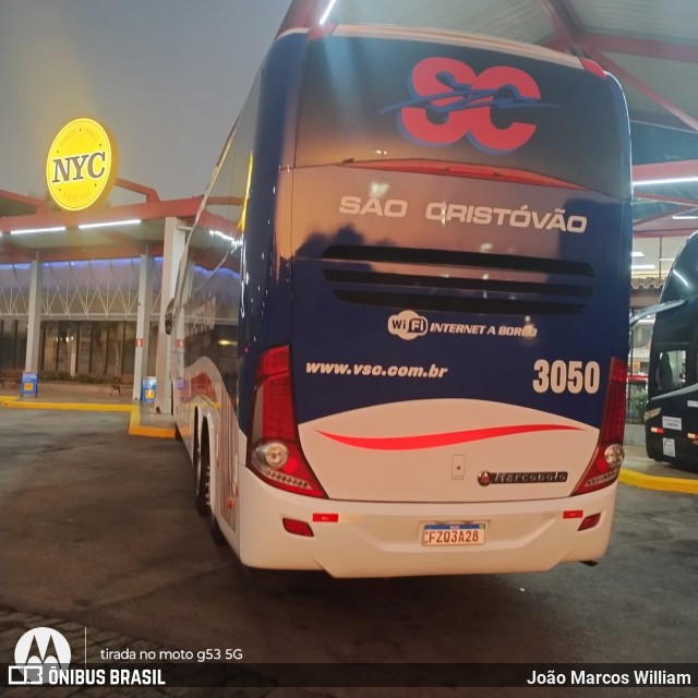 Viação São Cristóvão 3050 na cidade de Ribeirão Vermelho, Minas Gerais, Brasil, por João Marcos William. Número da foto: #13009687.